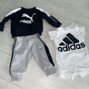 Puma/Adidas baby outfit- 6mo